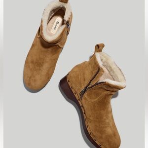 Madewell marceline shearling clog boot